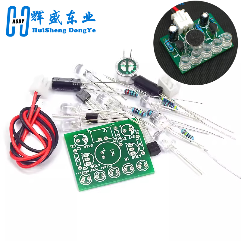 Diy Audio Electronics Kit - 3V-5.5V aktywowana głosem lampa sterująca LED