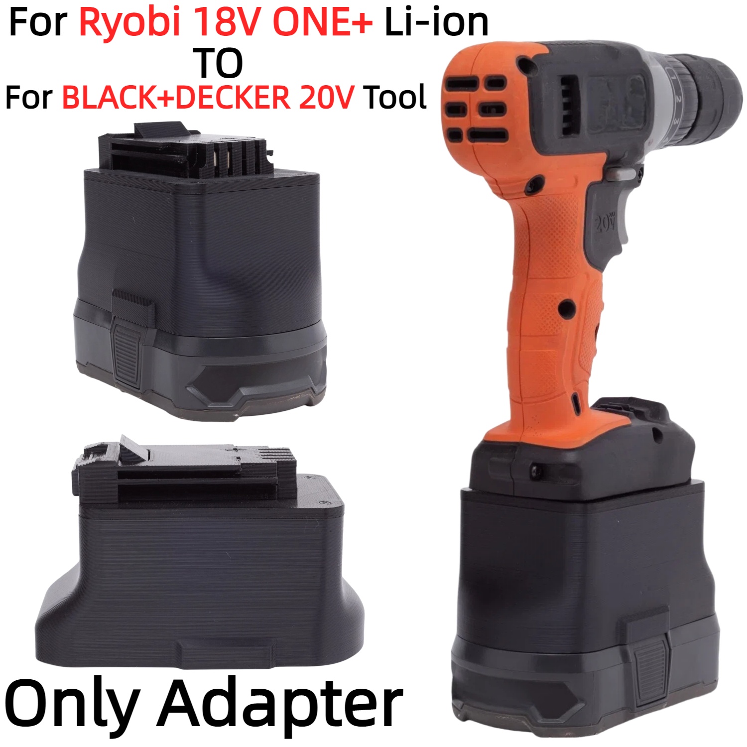 Black+Decker Tool Cordless - Adapter baterii do Ryobi 18V ONE+