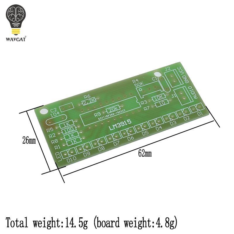 LM3915, zasilanie DC 9V-12V, z – Diy Audio Electronics Kit recenzja i cena